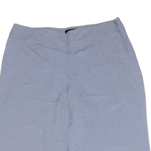 Women's Pendleton 100% Silk Light Blue/Grey Wide Leg Trousers Side Zip Size 4 - Picture 2 of 5